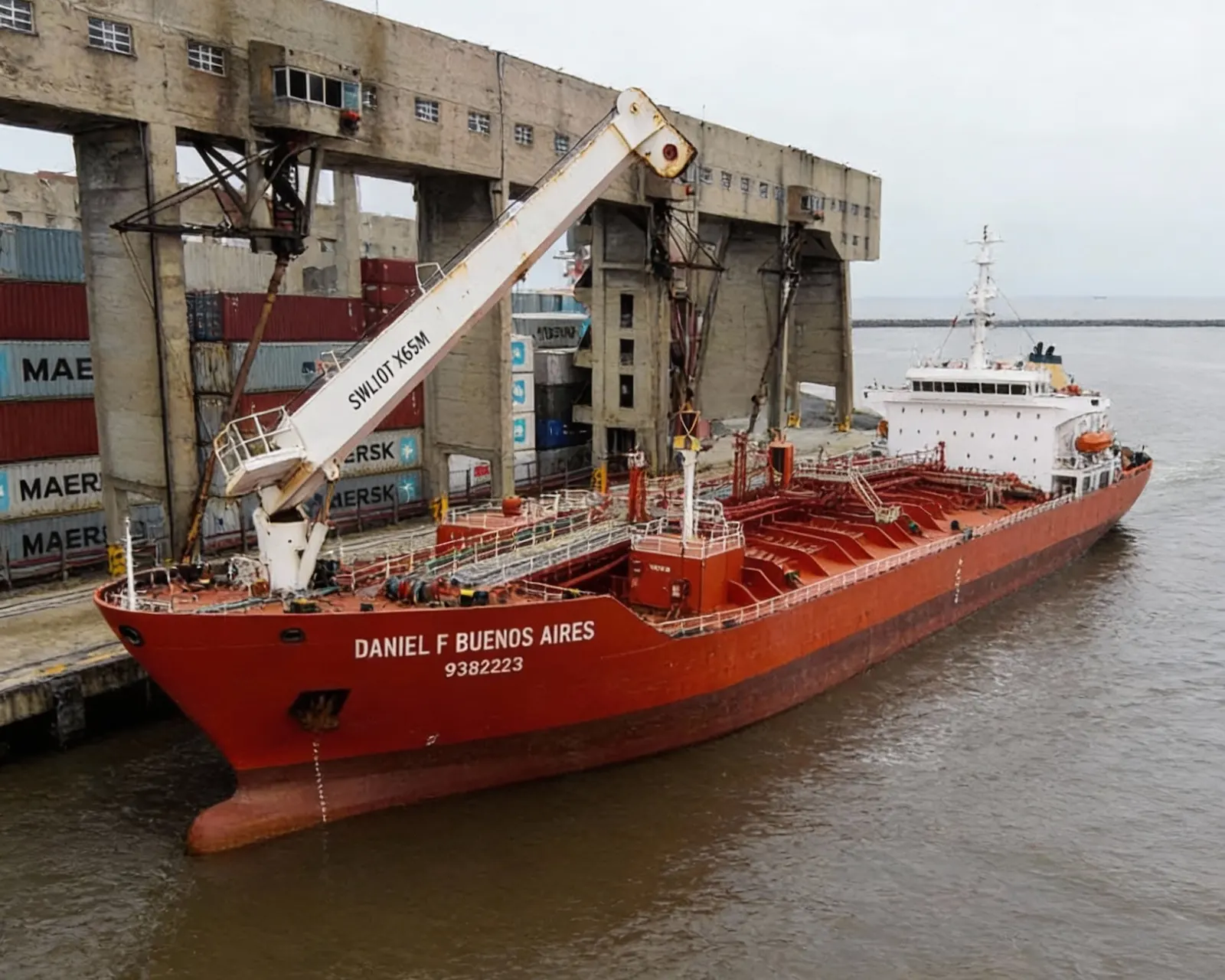 Buque Daniel F en operación STS ship-to-ship